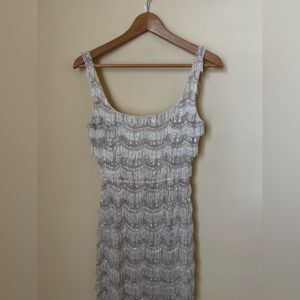 Rachel Gilbert Sadie Gown Dress Beaded Ivory Size 4 - Picture 3 of 9
